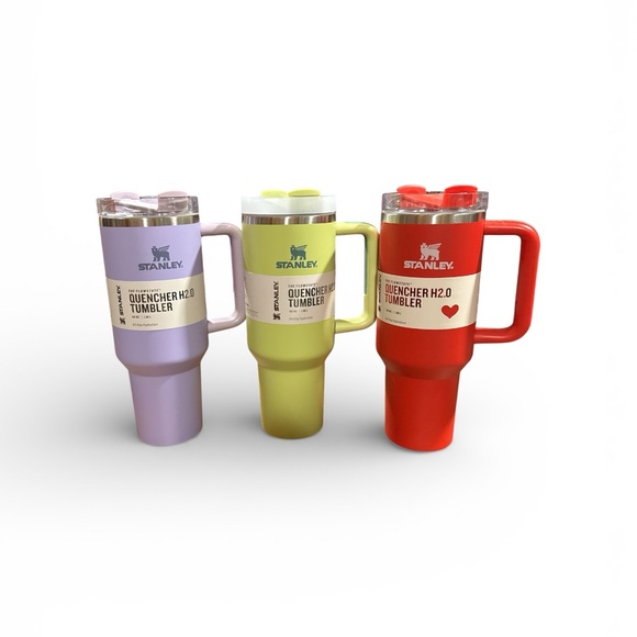 Stanley Other - Stanley Quencher H2.0 Tumblers in Red, Green, and Purple 40 oz. New in box Straw